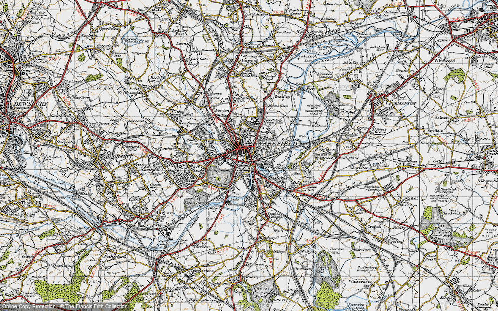 Wakefield Yorkshire England Map Yorkshire Old Maps 2019 07 12.
