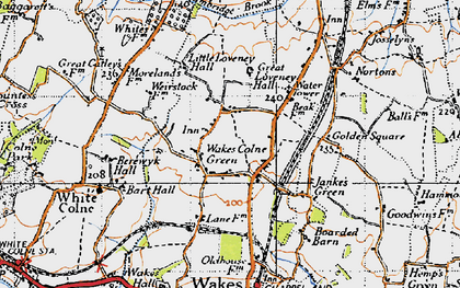 Old map of Berewyk Hall in 1945