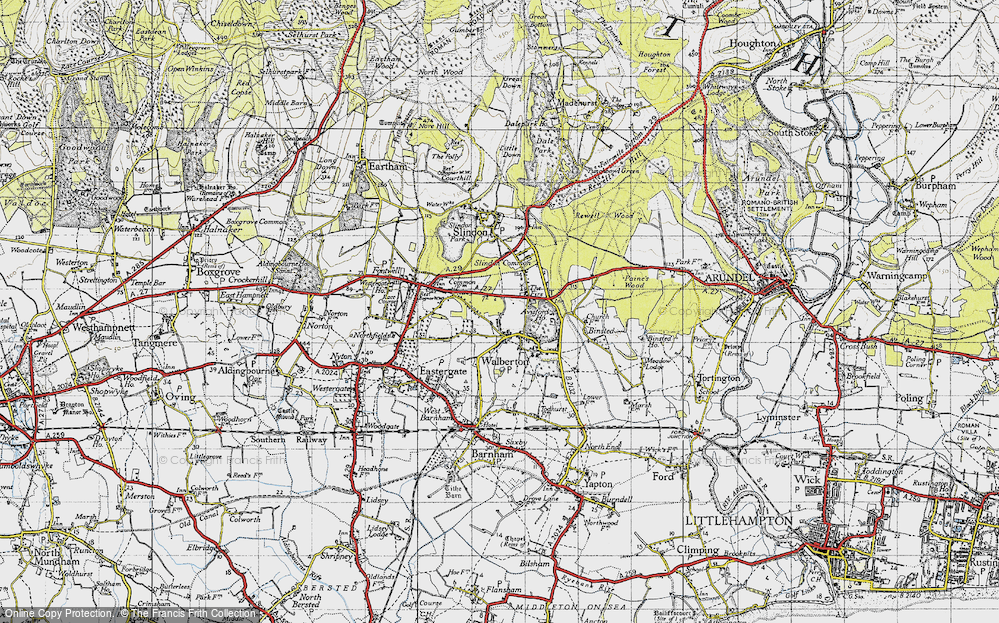 Old Map of Walberton, 1940 in 1940