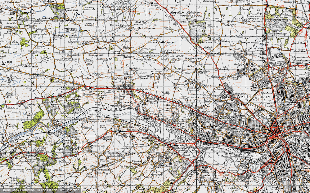 Old Map of Walbottle, 1947 in 1947