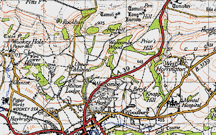 Old map of Walcombe in 1946