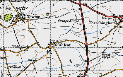 Old map of Walcot in 1946