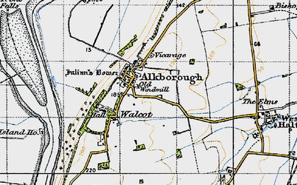 Old map of Walcot in 1947