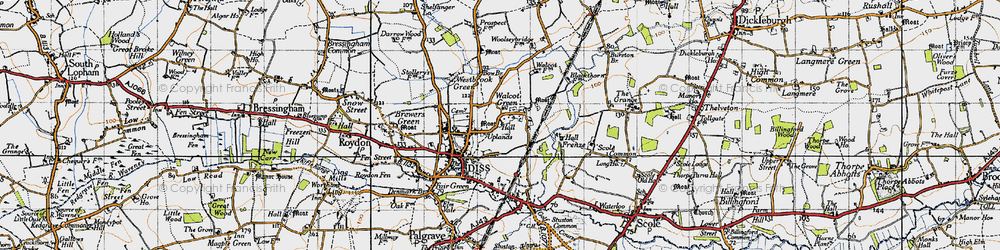 Old map of Walcot Green in 1946