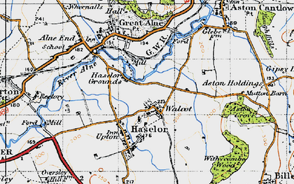 Old map of Walcote in 1947