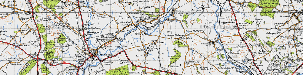 Old map of Walcote in 1947