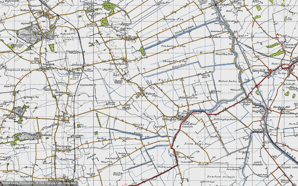 Old Map of Walcott, 1946 in 1946