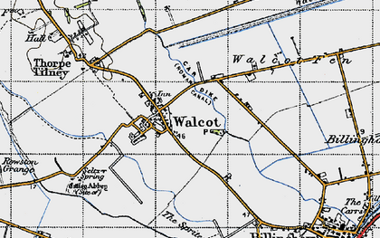Old map of Walcott in 1946