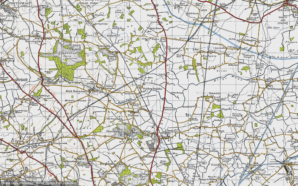 Old Map of Walden Stubbs, 1947 in 1947