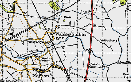 Old map of Walden Stubbs in 1947