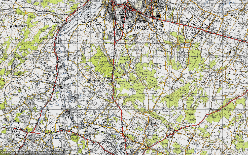 Old Map of Walderslade, 1946 in 1946