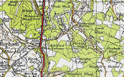 Old map of Walderslade in 1946