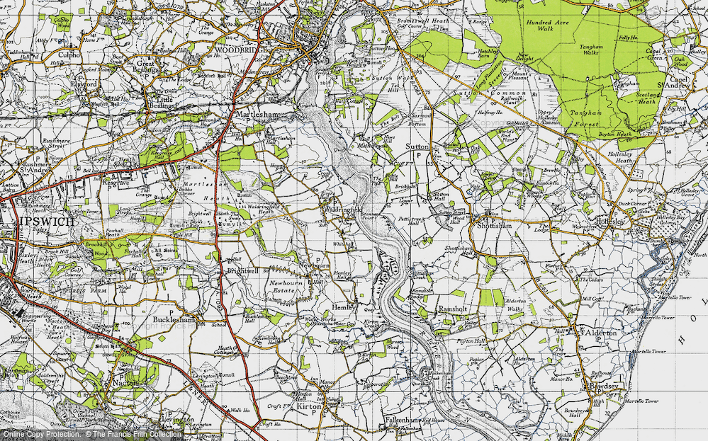 Old Map of Waldringfield, 1946 in 1946