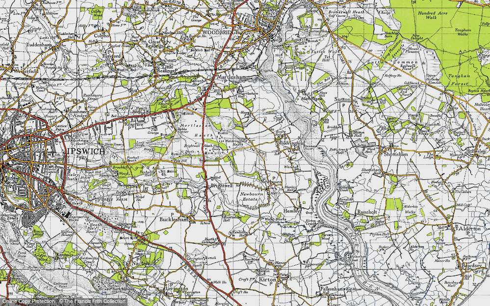 Old Map of Waldringfield Heath, 1946 in 1946