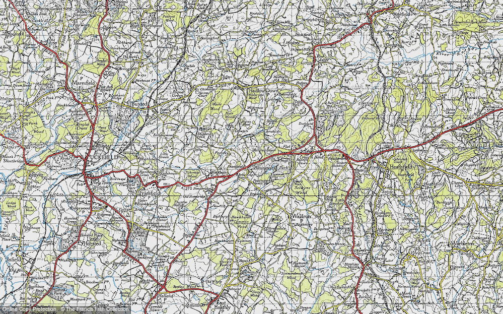 Old Map of Historic Map covering Possingworth Manor Ho in 1940