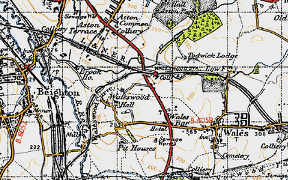 Old map of Wales Bar in 1947