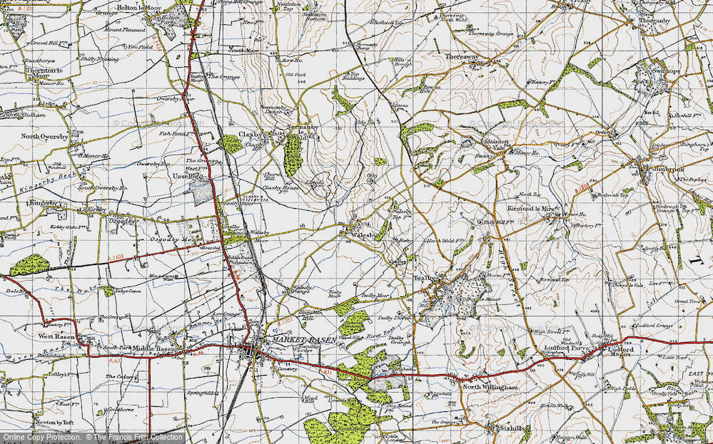 Old Map of Walesby, 1946 in 1946