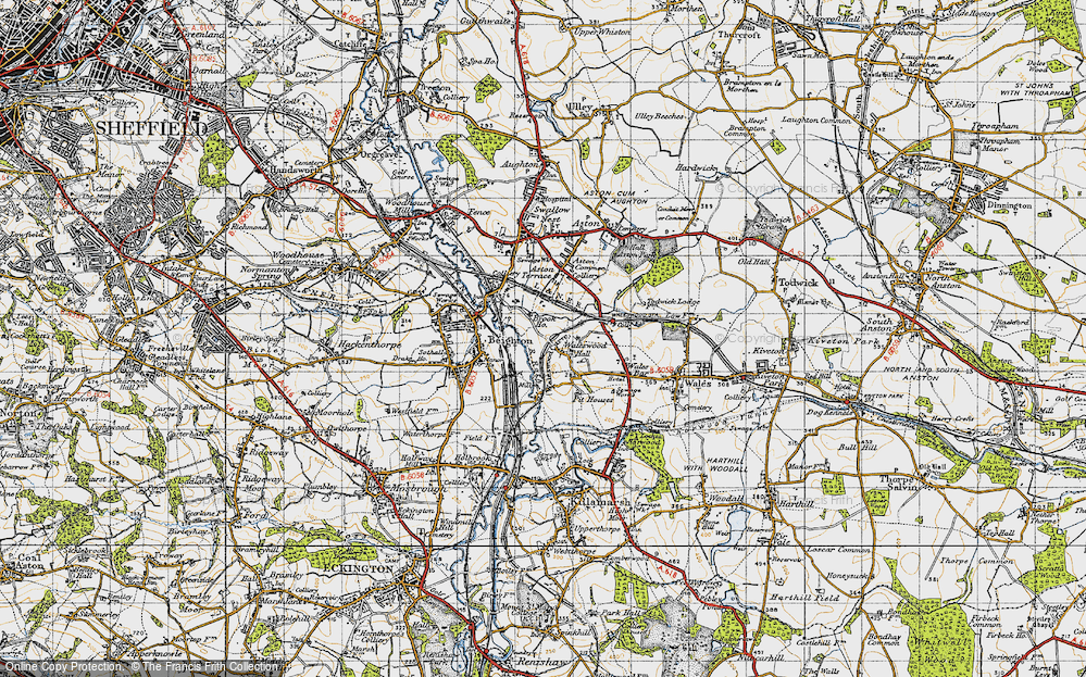 Old Map of Waleswood, 1947 in 1947