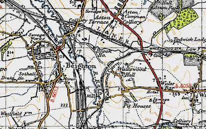 Old map of Waleswood in 1947