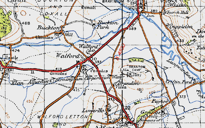 Old map of Brandon Villa in 1947