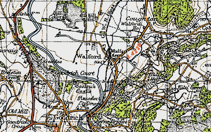Old map of Walford in 1947