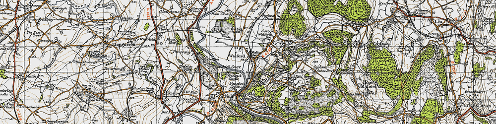Old map of Walford in 1947