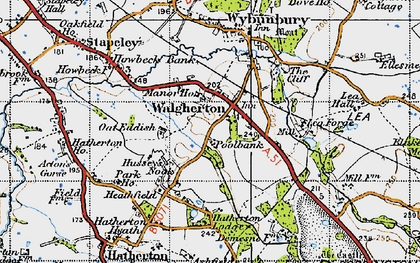 Old map of Walgherton in 1946
