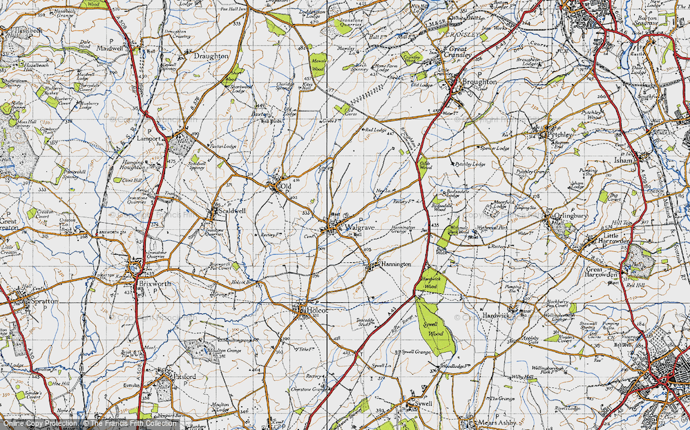 Old Map of Walgrave, 1946 in 1946