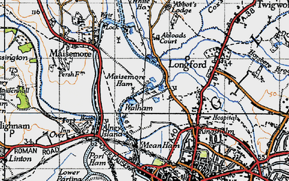 Old map of Walham in 1947