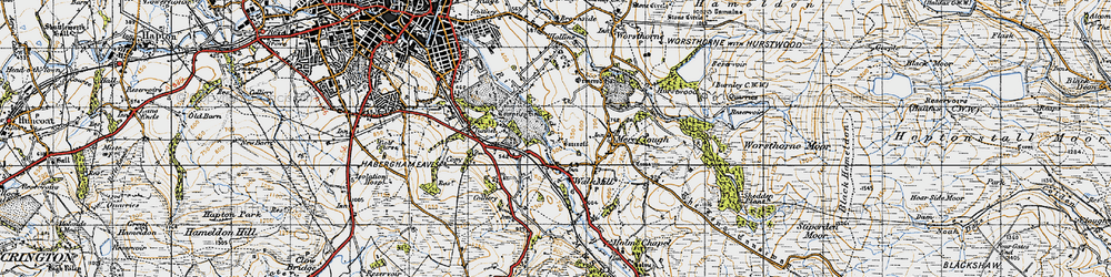 Old map of Walk Mill in 1947