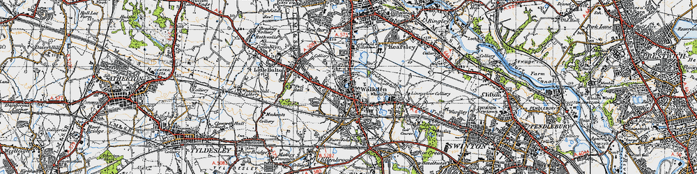 Old map of Walkden in 1947
