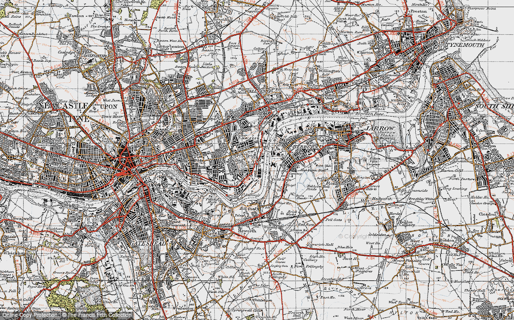 Old Map of Walker, 1947 in 1947
