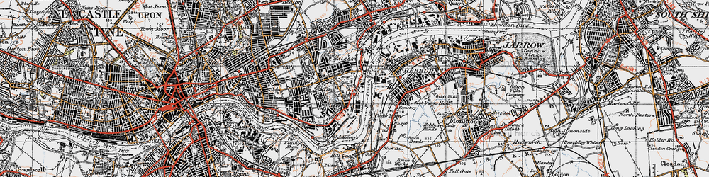 Old map of Walker in 1947