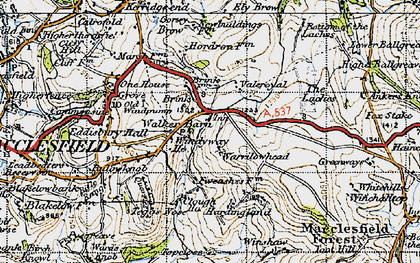 Old map of Walker Barn in 1947