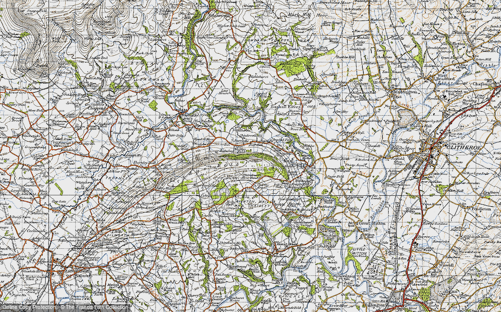 Old Map of Walker Fold, 1947 in 1947