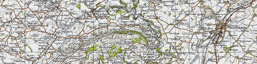 Old map of Armrydding in 1947