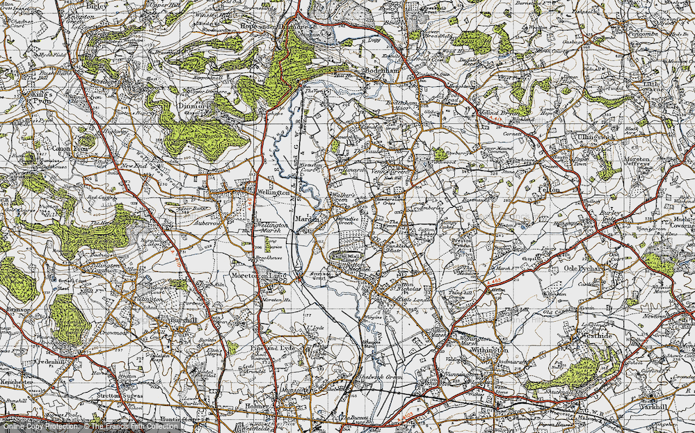 Old Map of Walker's Green, 1947 in 1947