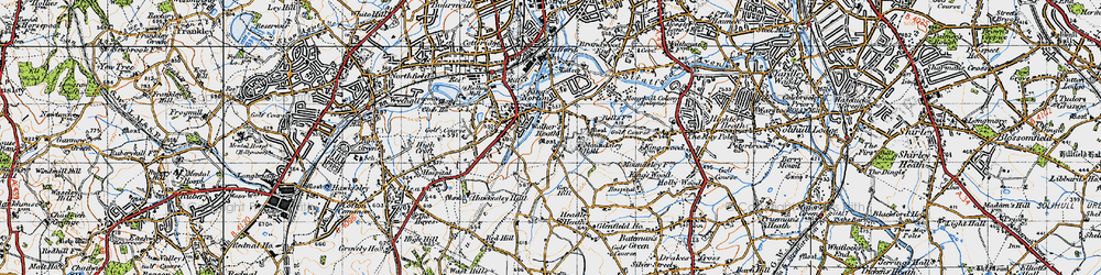 Old map of Walker's Heath in 1947
