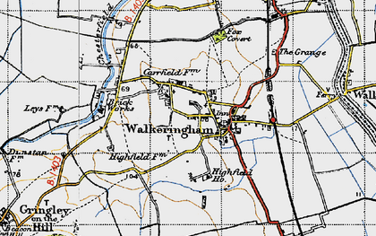 Old map of Walkeringham in 1947