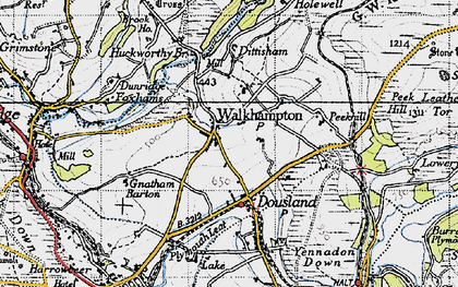 Old map of Walkhampton in 1946