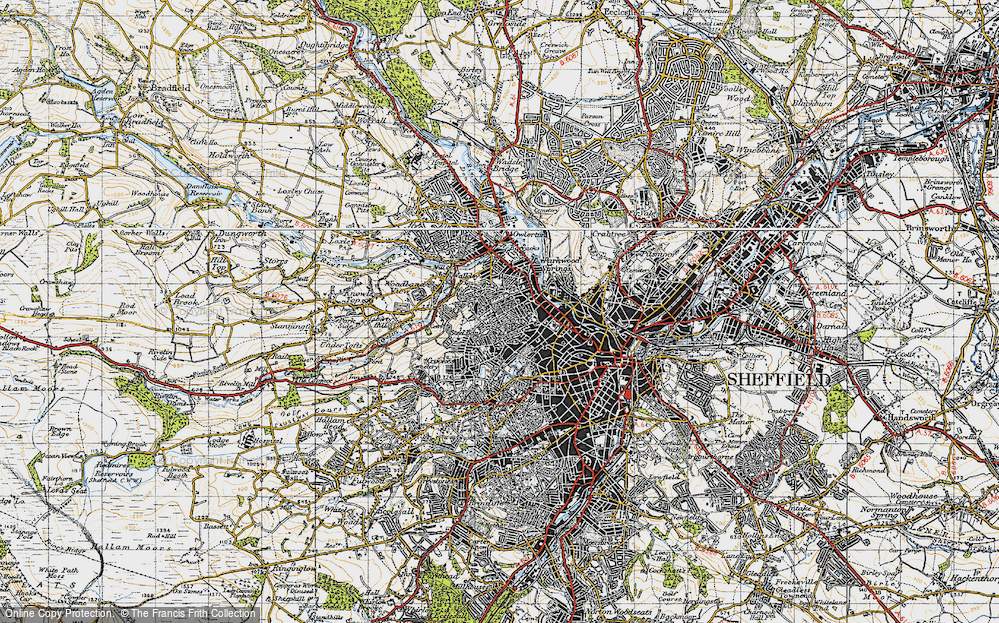 Old Map of Walkley, 1947 in 1947