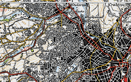 Old map of Walkley in 1947