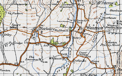 Old map of Walkmill in 1947