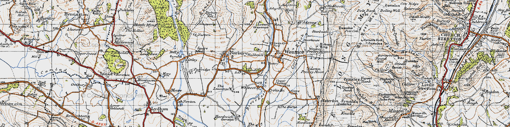 Old map of Walkmill in 1947