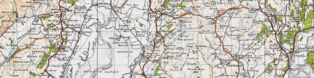 Old map of Wall End in 1947