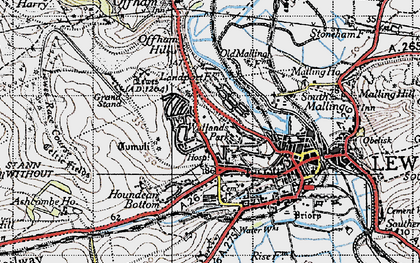 Old map of Wallands Park in 1940