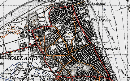 Old map of Wallasey in 1947