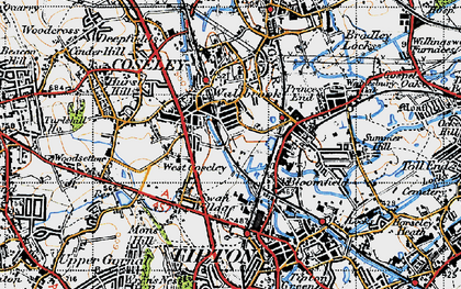 Old map of Wallbrook in 1946