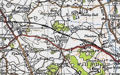 Old map of Waller's Green in 1947