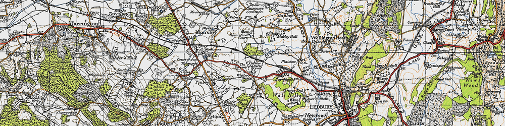 Old map of Waller's Green in 1947